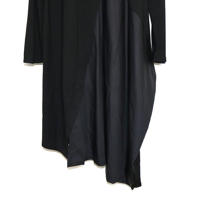 Buddha Trends Dress Black and Grey Oversized T-Shirt Dress