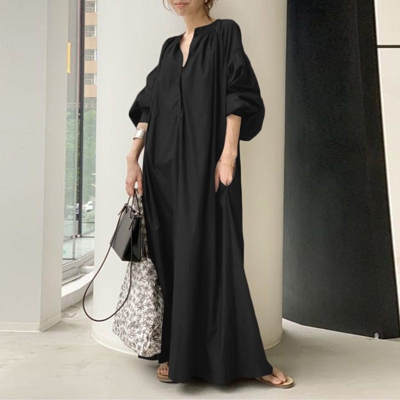Φόρεμα Buddha Trends Μαύρο / S Bohemian Vintage Maxi Φόρεμα