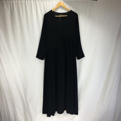 Buddha Trends Dress Black / S Oversized dlouhé Hippie šaty