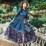 Floral patchwork denim jurk | Mandala