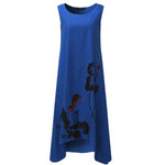 Buddha Trends Dress Blue/S Floral Lily Sun Dress