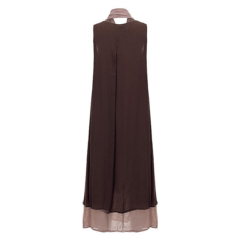 Buddha Trends-kjole Boho Chic Maxi-kjole med skjerf