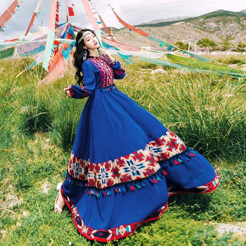 Φόρεμα Buddha Trends Boho Gypsy Tribal Maxi Dress | Μάνταλα