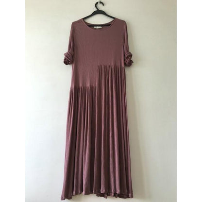 Buddha Trends Dress Brown / S Oversized dlouhé Hippie šaty