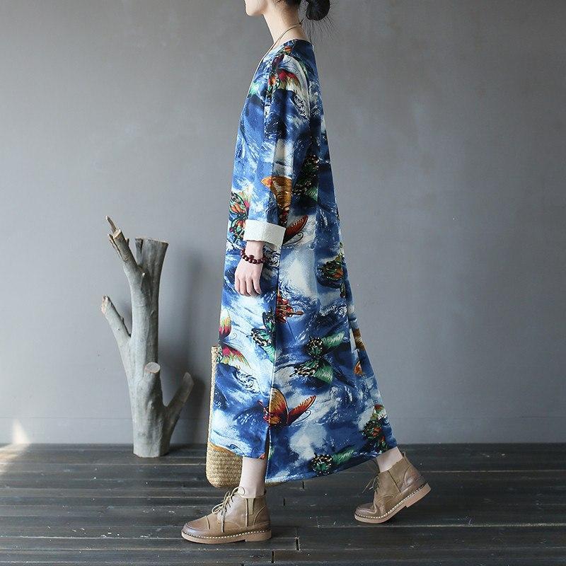 Φόρεμα Buddha Trends Butterfly Love Loose Midi Φόρεμα