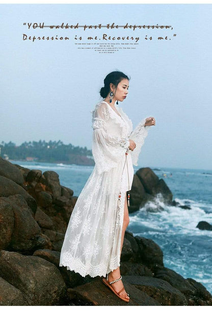 Νυφικό φόρεμα Buddha Trends Creme Bohemian Lace | Μάνταλα