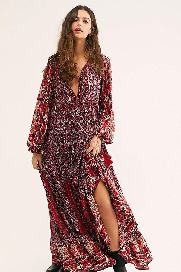 Dahlia Hippie Floral Maxi Dress