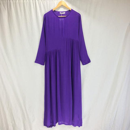 Buddha Trends Kleid Deep Purple / S Übergroße lange Hippiekleider