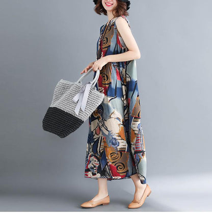 Buddha Trends Dress Elegant Sleeveless Abstract Dress