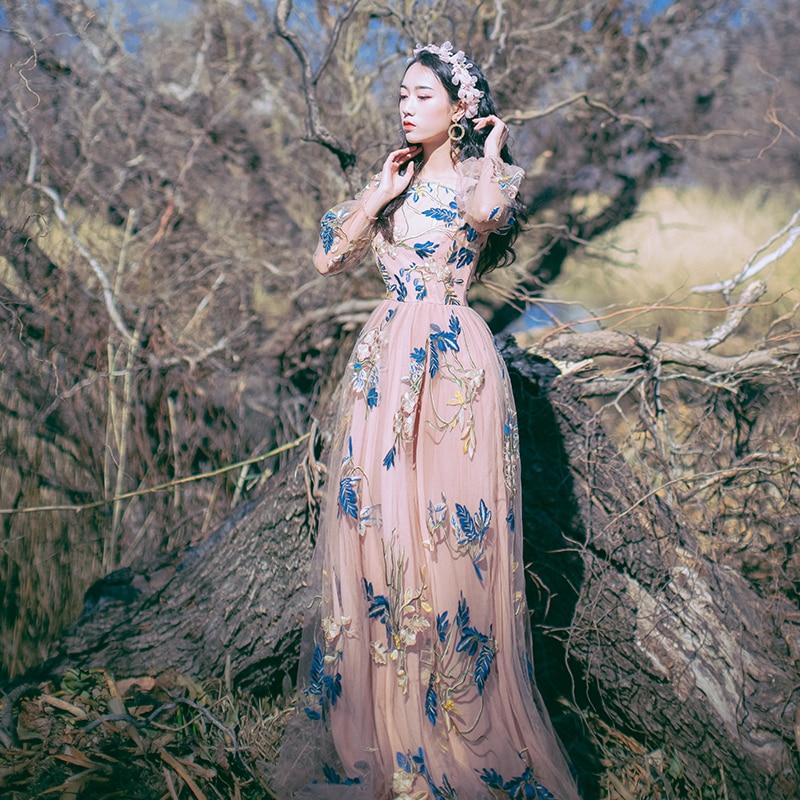 Κεντημένο Voile Bohemian φόρεμα χορού | Μάνταλα