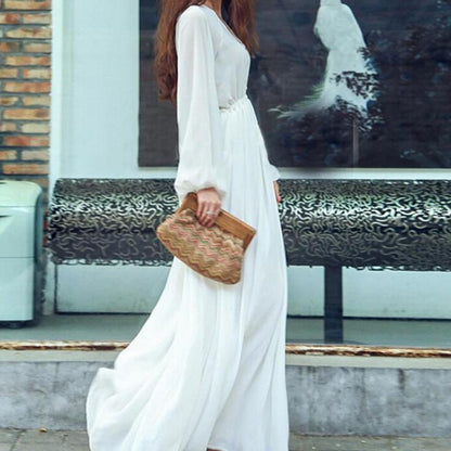 Buddha Trends Dress Imperii Waist Boho Chic Casual White Dress
