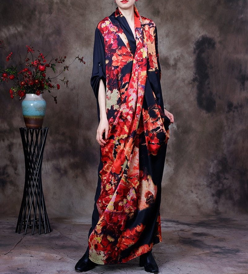 Buddha Trends Dress Figure 1 / One Size Eleganza Floral Dress | Nirvána