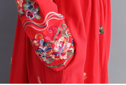 Платье Buddha Trends Современное китайское платье с цветочной вышивкой