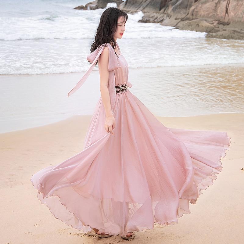 Buddha Trends Dress Floreale Flamingos Bohemian Prom Dress | Mandala