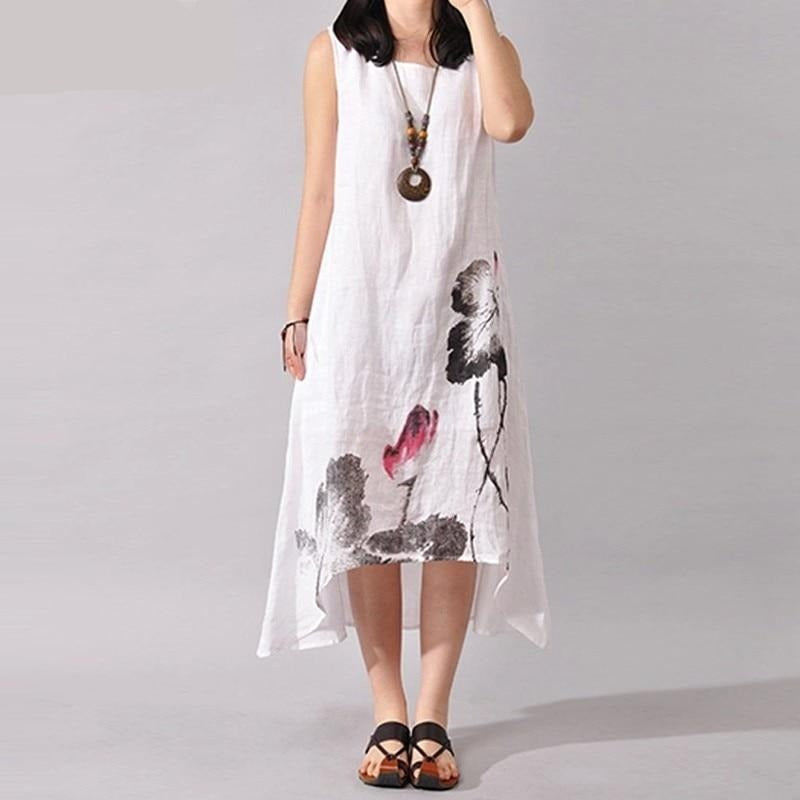Buddha Trends Dress Floral Lily Sun Dress
