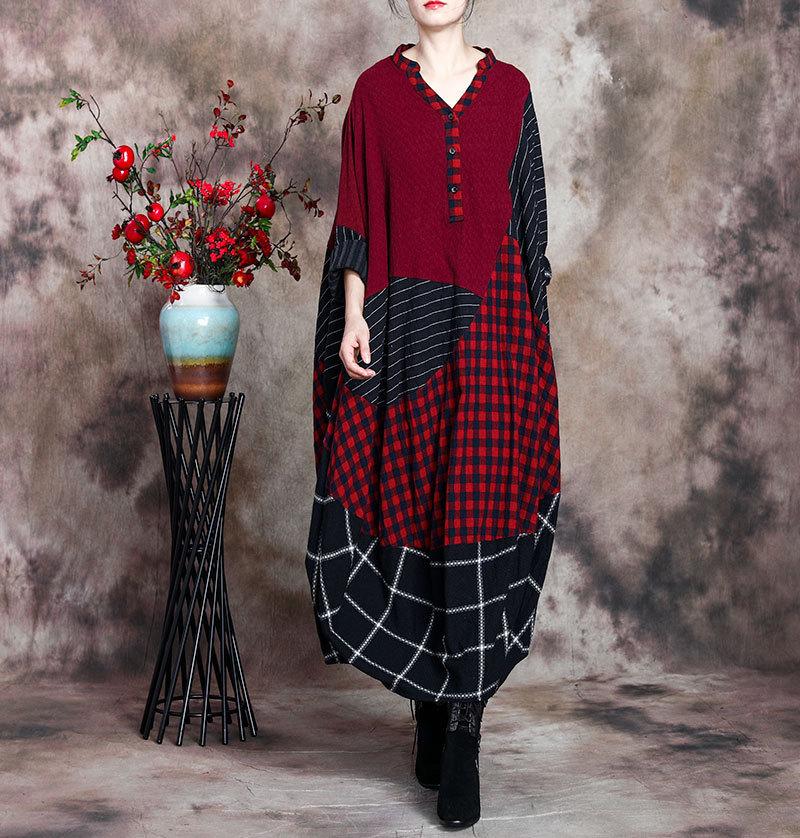 Φόρεμα Buddha Trends Geometric Emporio μισό μανίκι Midi φόρεμα | Νιρβάνα