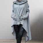 Buddha Trends Dress Grey / S Maglione ampio con cappuccio ampio