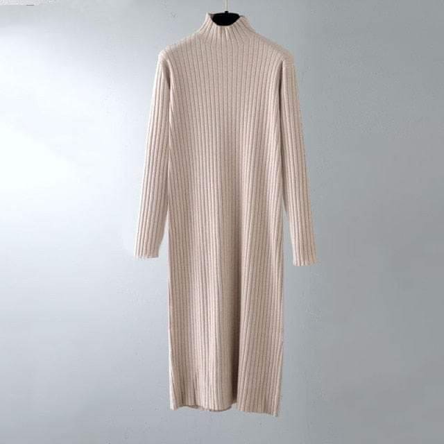 Buddha Trends Dress Jenna Solid Knitted Cotton Dress