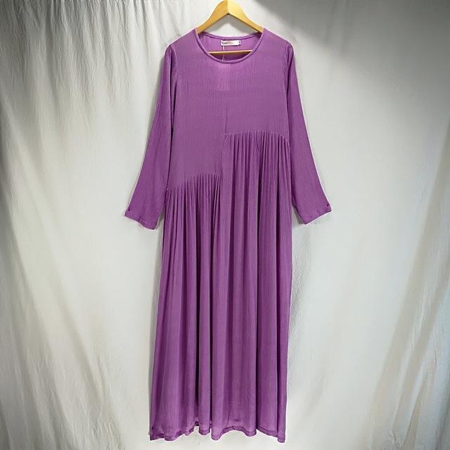 Buddha Trends Dress Levandule / S Oversized dlouhé Hippie šaty
