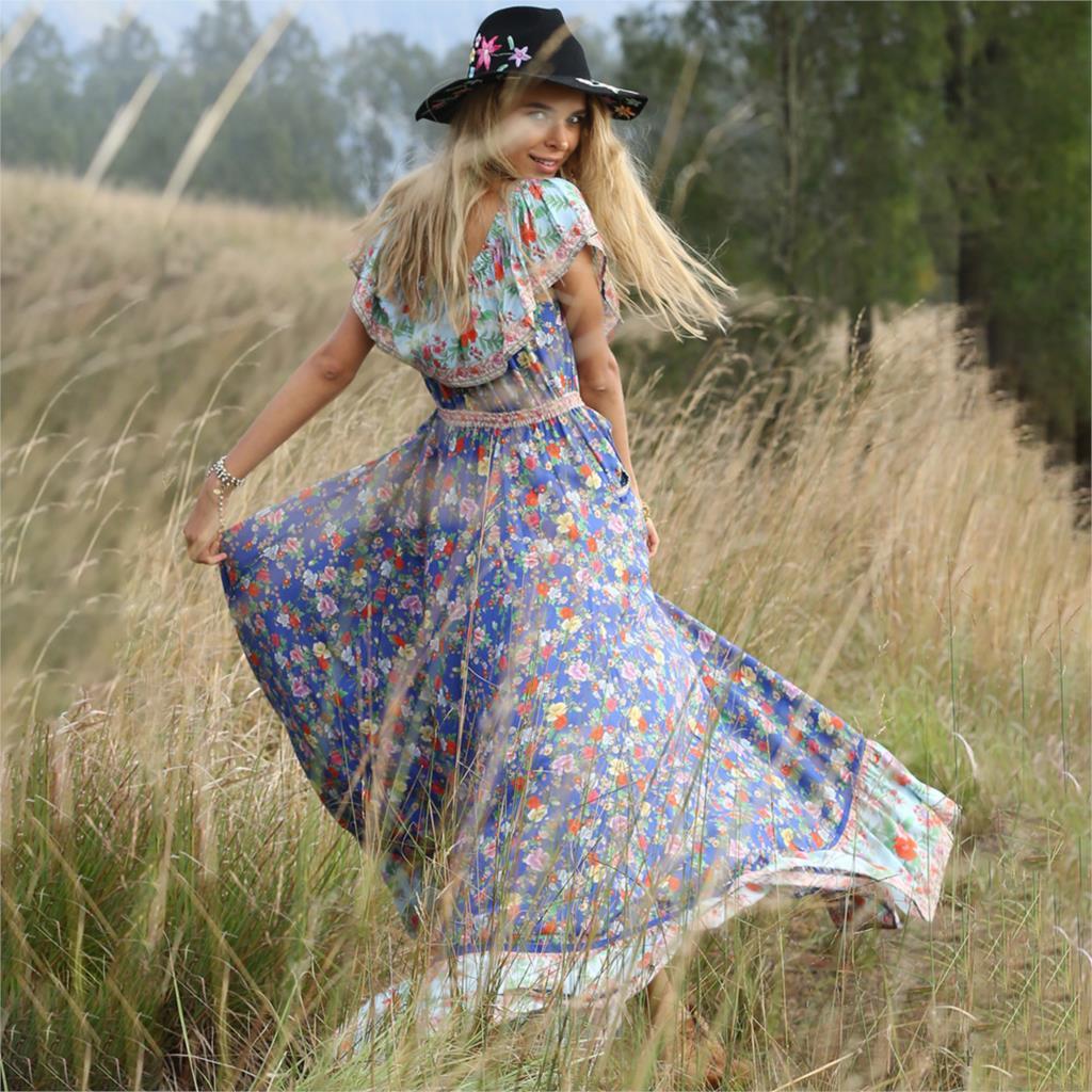 Платье с цветочным принтом Liberty Hippie Chic