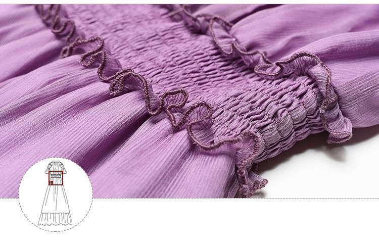 Buddha Trends Dress Light Purple Bohemian Chiffon Maxi Dress | Mandala