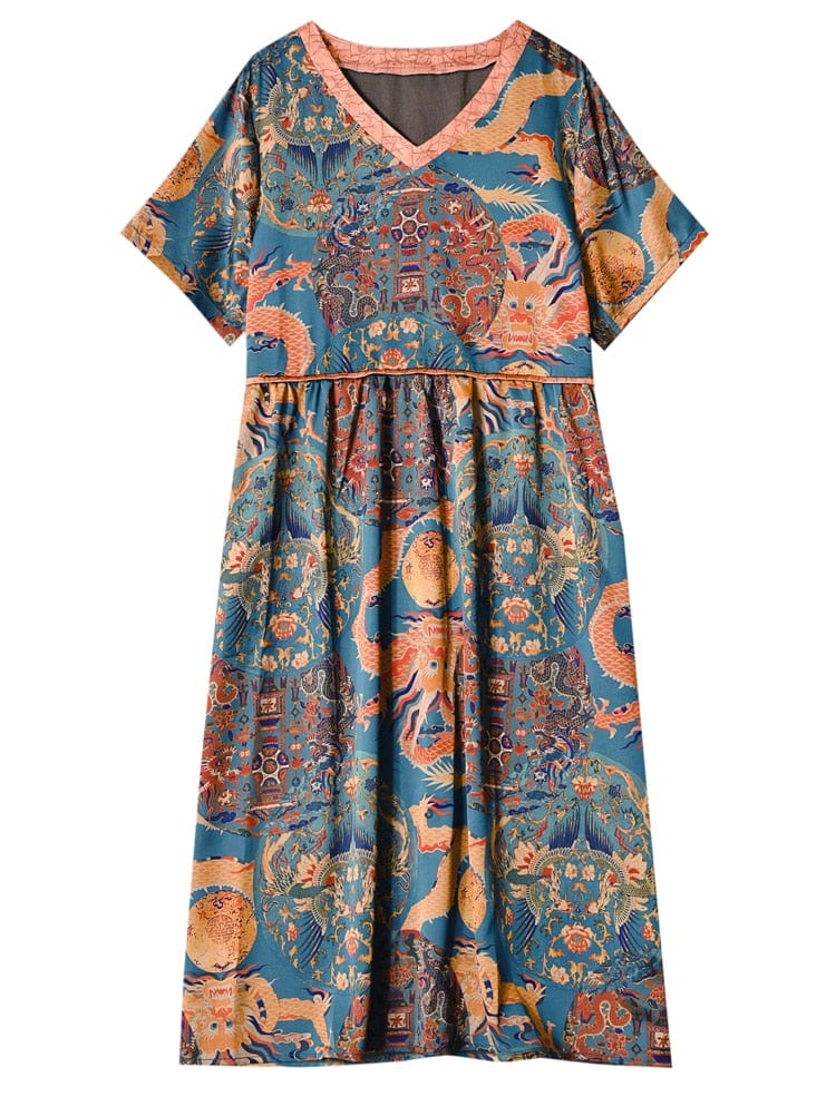Φόρεμα Buddha Trends Φαρδύ μεταξωτό φόρεμα Boho | Νιρβάνα