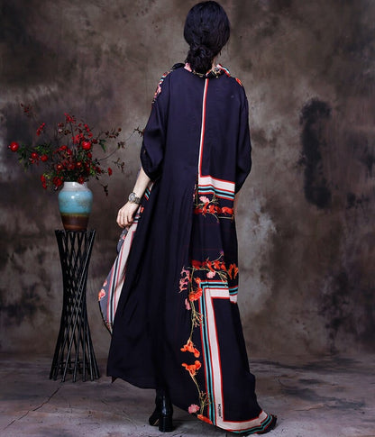 Buddha Trends Dress Lucie Rose Květinové Vintage Maxi šaty | Nirvána