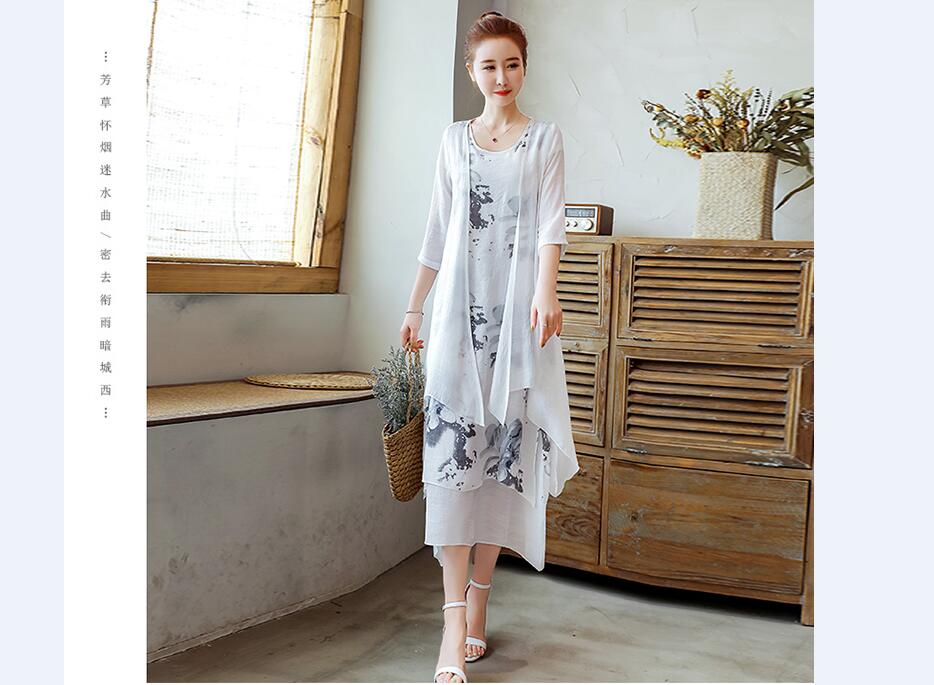 Buddha Trends Dress Robe mi-longue à fleurs + cardigan | OOTD