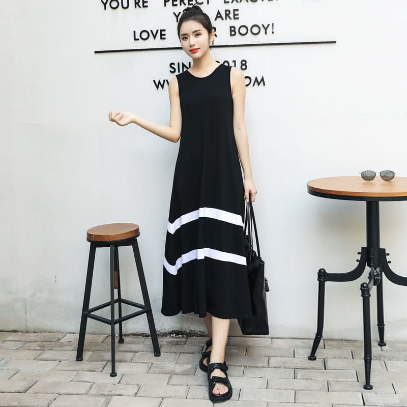 Φόρεμα Buddha Trends Monaly Αμάνικο Maxi Φόρεμα