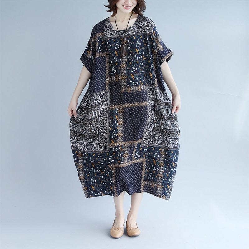 Buddha Trends Dress Multi / One Size Tribal Art Maxi šaty