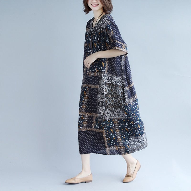 Buddha Trends Dress Multi / Talla única Tribal Art Maxi Dress