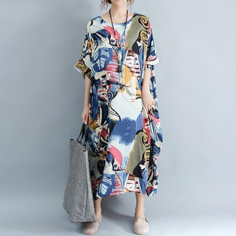 Buddha Trends Dress Multicolore / One Size Lost Abstract Art Dress