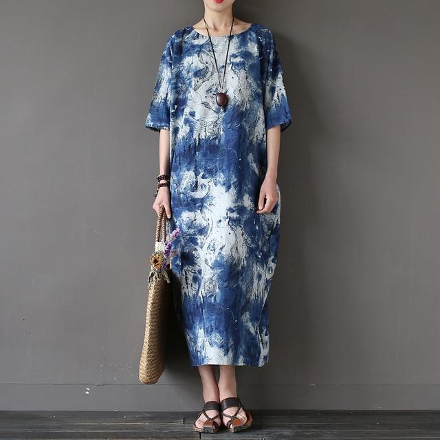 Tie Dye Ink Abstract Dress