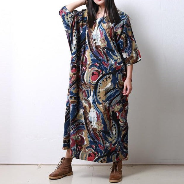 Sukienka midi inspirowana sztuką abstrakcyjną