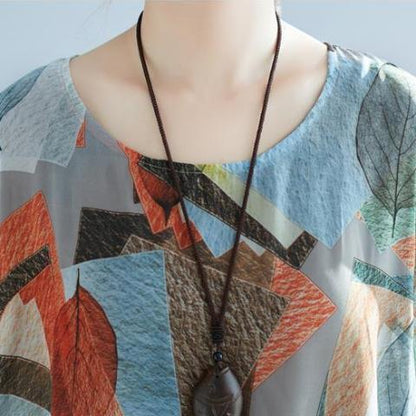 Buddha Trends Kleid One Size / Multicolor Canadian Autumn Flowy Chiffon Kleid