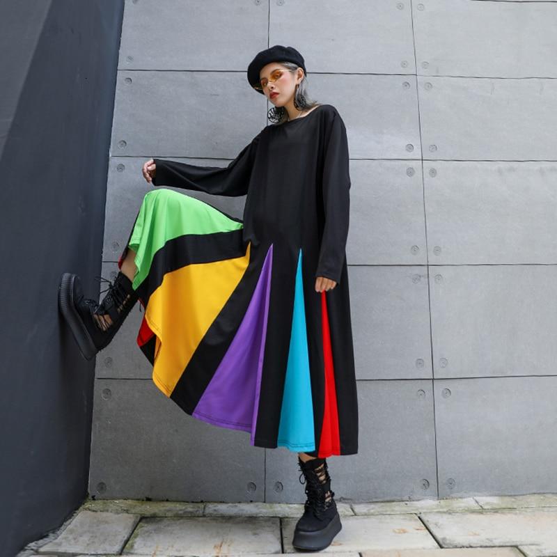 Buddha Trends Dress One Size / Multicolor Electro Rainbow Pleated Midi Dress | Millennials