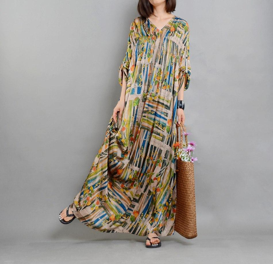Buddha Trends Dress One Size / Multicolore Monet Art Inspired Loose Dress | Nirvana