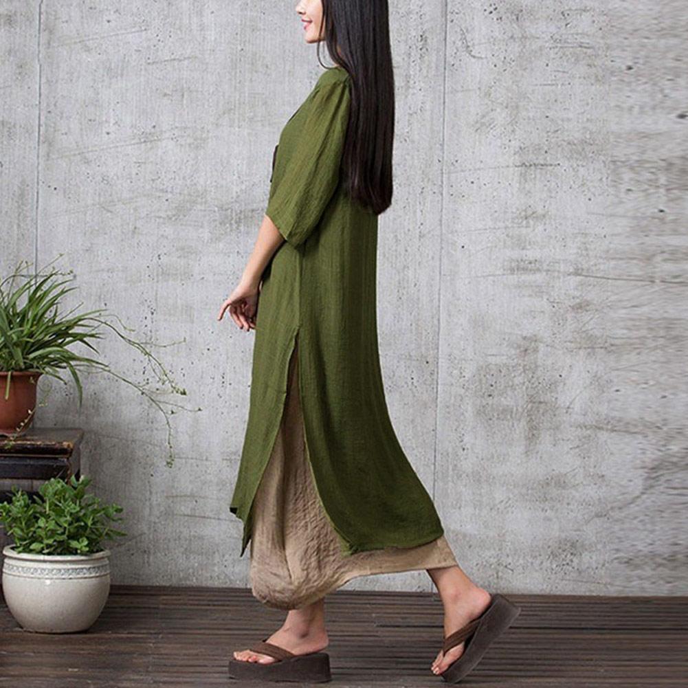 Buddha Trends Kleid Übergroßes geschichtetes böhmisches Kleid