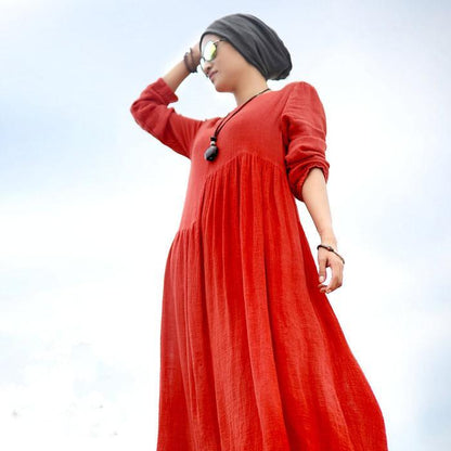 Buddha Trends Dress Oversized dlouhé Hippie šaty