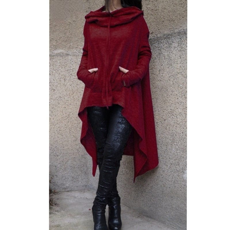 Buddha Trends Dress Oversized Loose Hooded Sweater