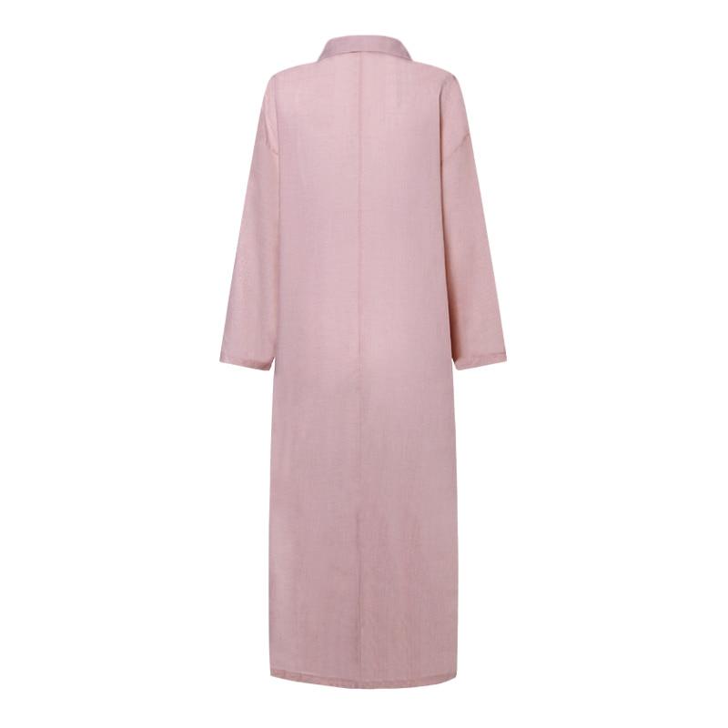 Buddha Trends Dress Pink / S Oversized Maxi Shirt Dress