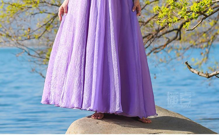 Vestido de fiesta bohemio de gasa púrpura | Mandala