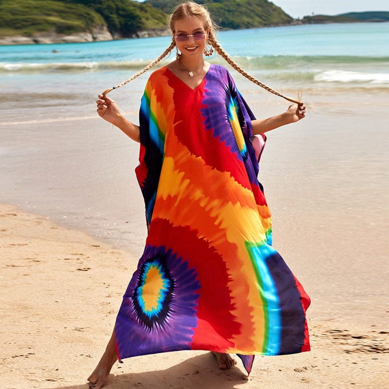 Φόρεμα Buddha Trends Rainbow Tie Dye Maxi Φόρεμα