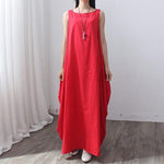 Buddha Trends Dress Red / 4XL Loose Sleeveless Maxi Dress