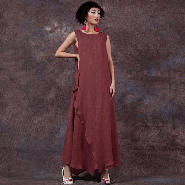 Buddha Trends Dress Red / XXXL Gypsy Soul Flowy Sundress
