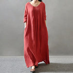 Buddha Trends Dress Red / XXXL Vintage Gypsy Maxi Dress