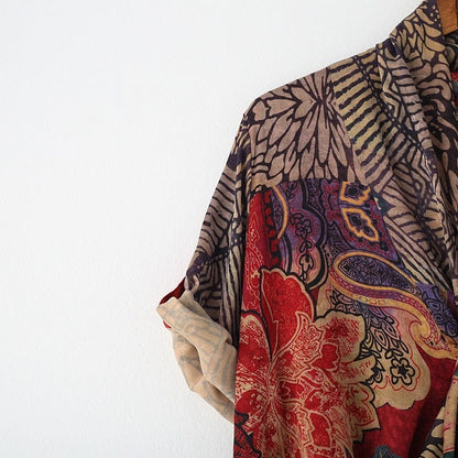 Buddha Trends Dress Silk Chinese Cross Tunic