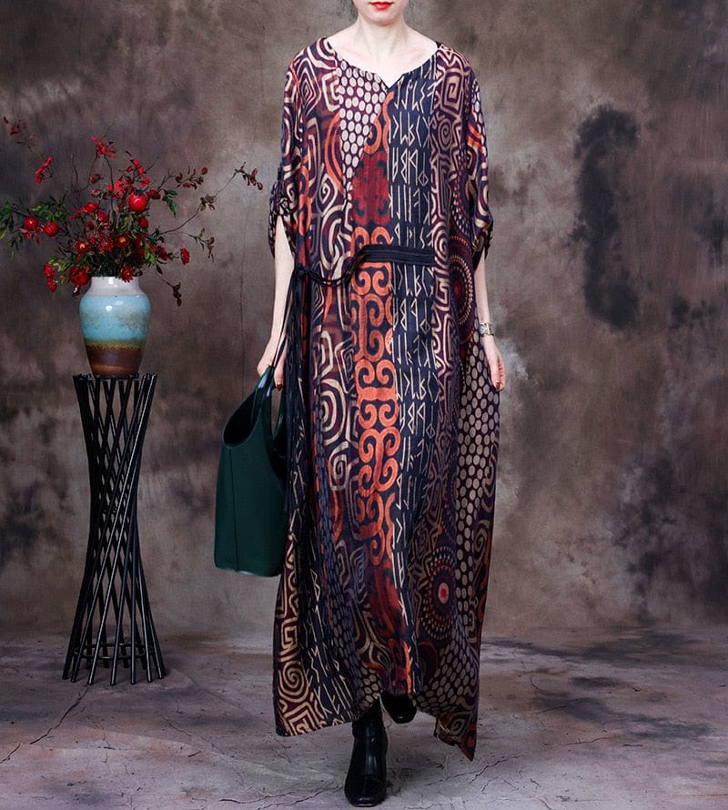 Φόρεμα Buddha Trends Spring Blossom Midi Dress | Νιρβάνα