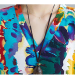 Buddha Trends Dress Tie-Dye Print Plus Size Hippie Dress