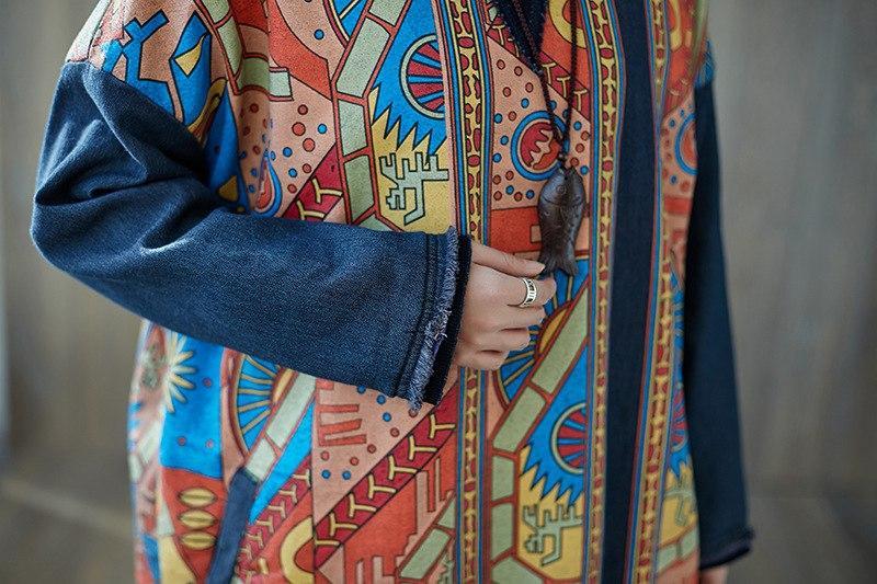 Tribal Art  Fleece Cotton Dress